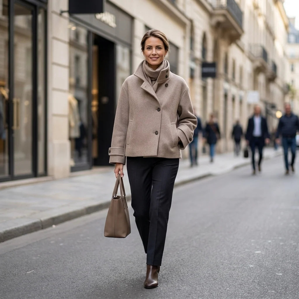 ROSEMARIE FUNNEL COLLAR JACKET
